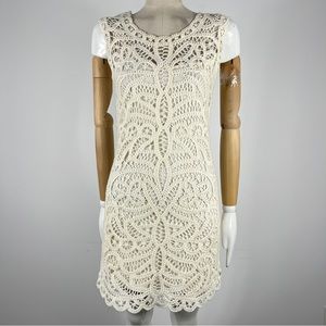 BCBGMaxAzria Cream Lace Mini Dress